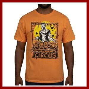 Terror Threads Terrifier Art The Clown Shirt XL Orange Horror Movie Circus